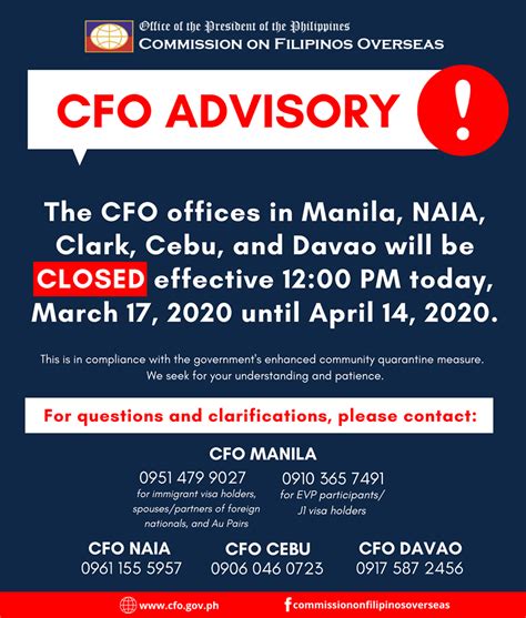 cfo clark online appointment|OF.